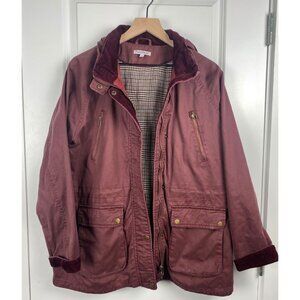 NorthStyle Barn Jacket Chore Jacket Corduroy Collar Plaid Lining Purple Large